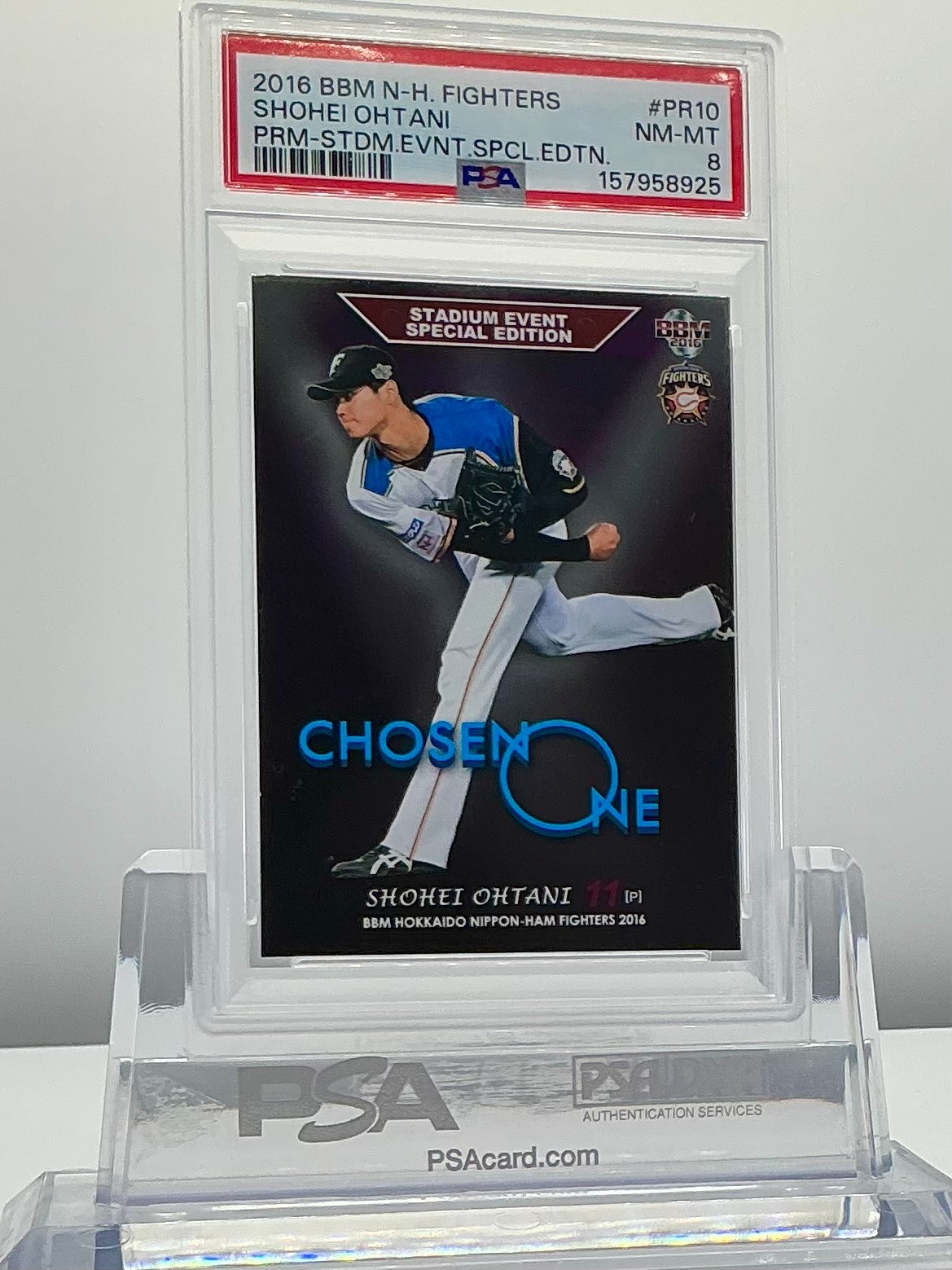 SHOHEI OHTANI 2016BBM N-H.FIGHTERS PROMO-STDM.EVNT.SPCL.EDTN #PR10 PSA9!POP10!RC