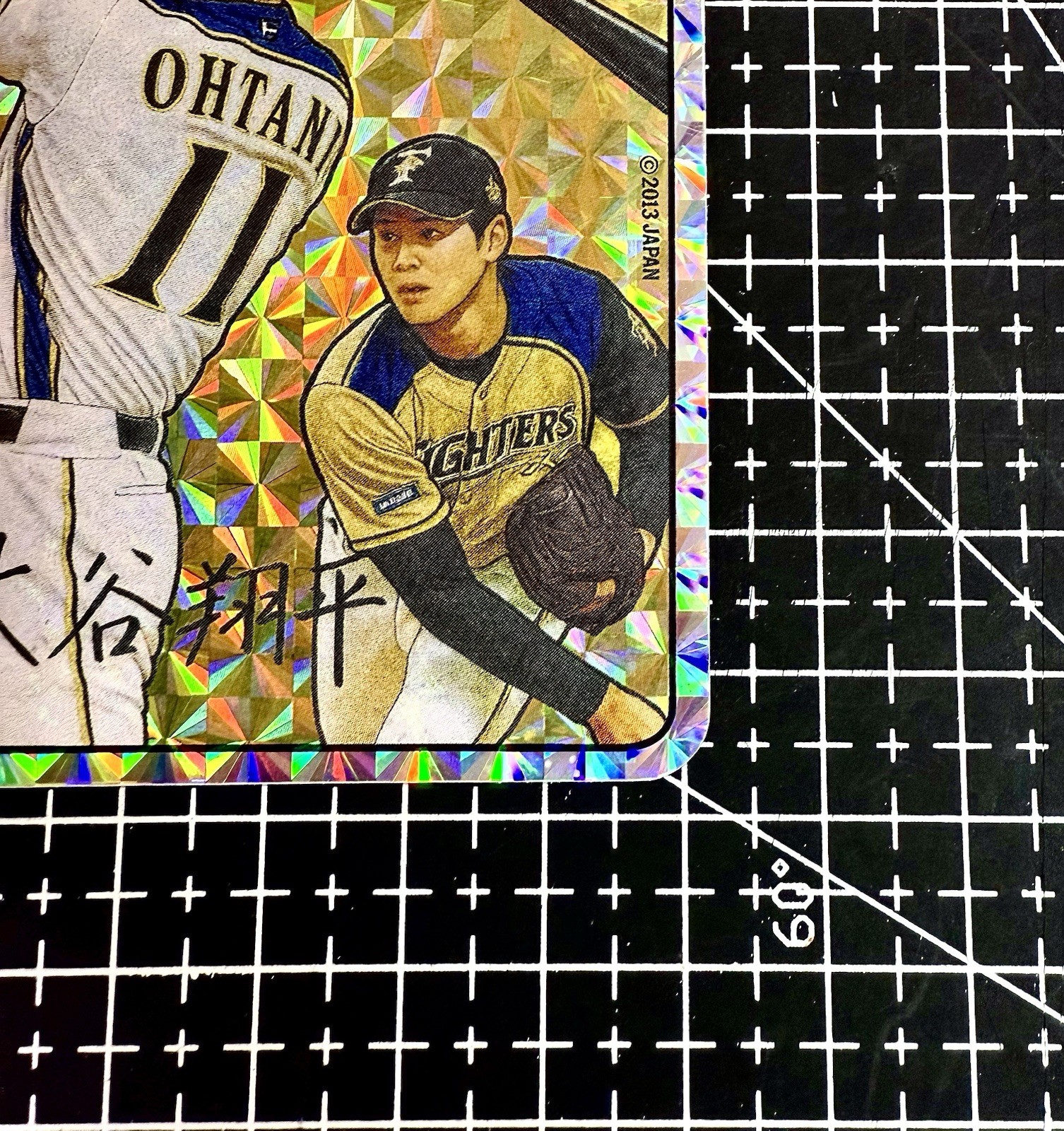 Shohei Ohtani International Vending Sticker Card (Japan Baseball) Prism Gold