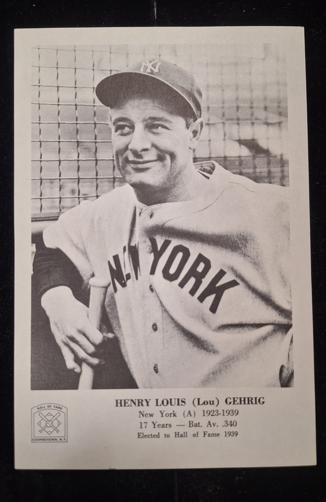 1963 Danny Goodman HALL OF FAME 24 PHOTOS Picture Pack & Envelope RUTH, GEHRIG +