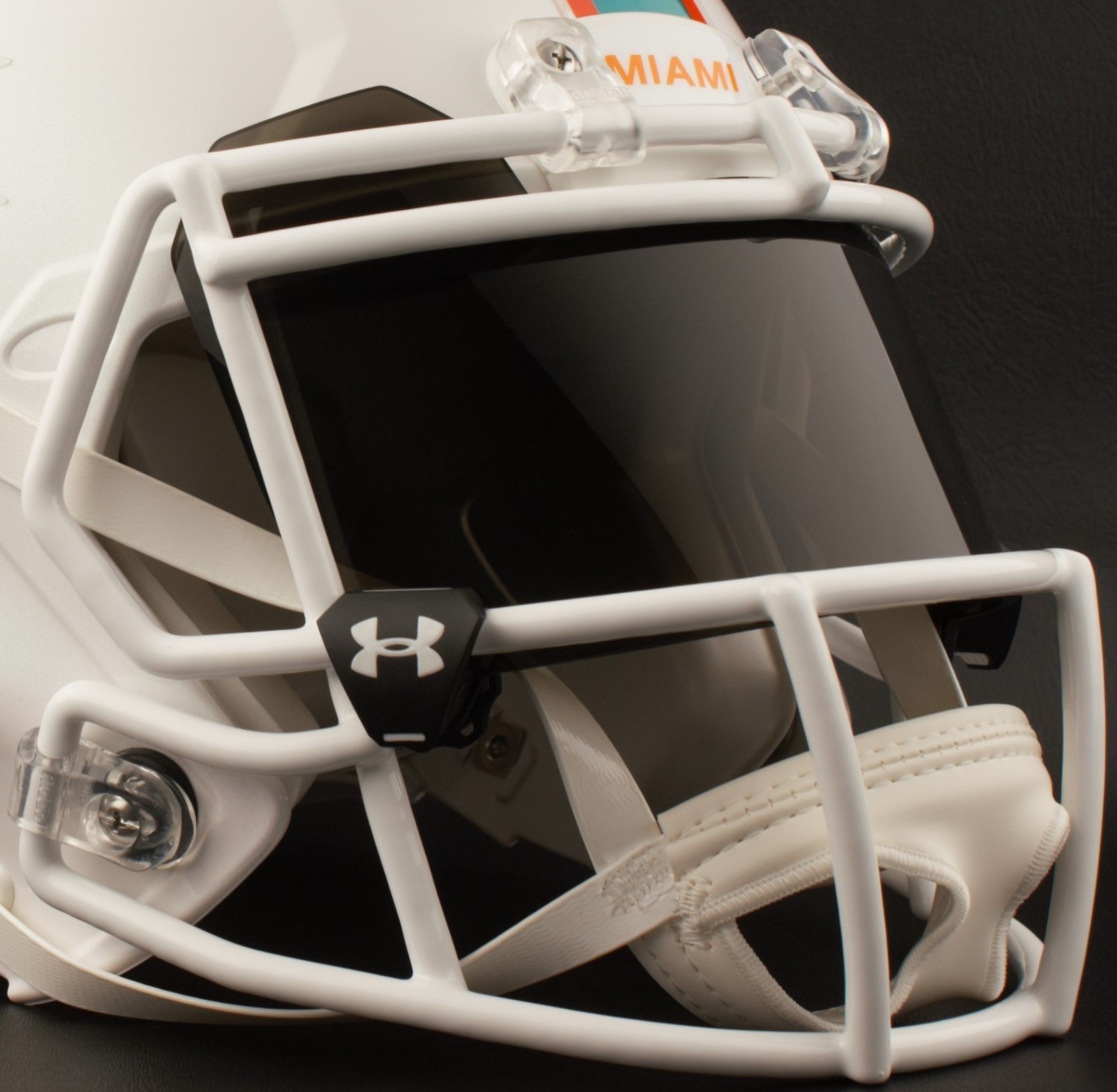 MIAMI DOLPHINS NFL Authentic GAMEDAY Football Helmet w/ BLACK-TINT Eye Shield