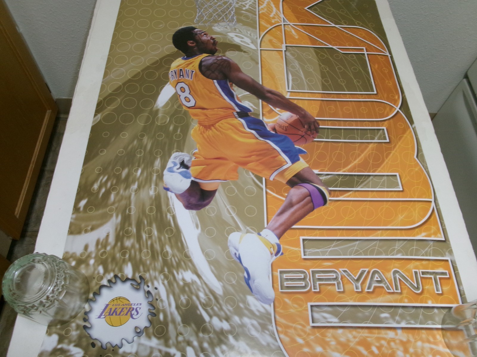 Original NBA Los Angeles Lakers Kobe Bryant 2000 Costacos Poster-24×36-BEAUTIFUL