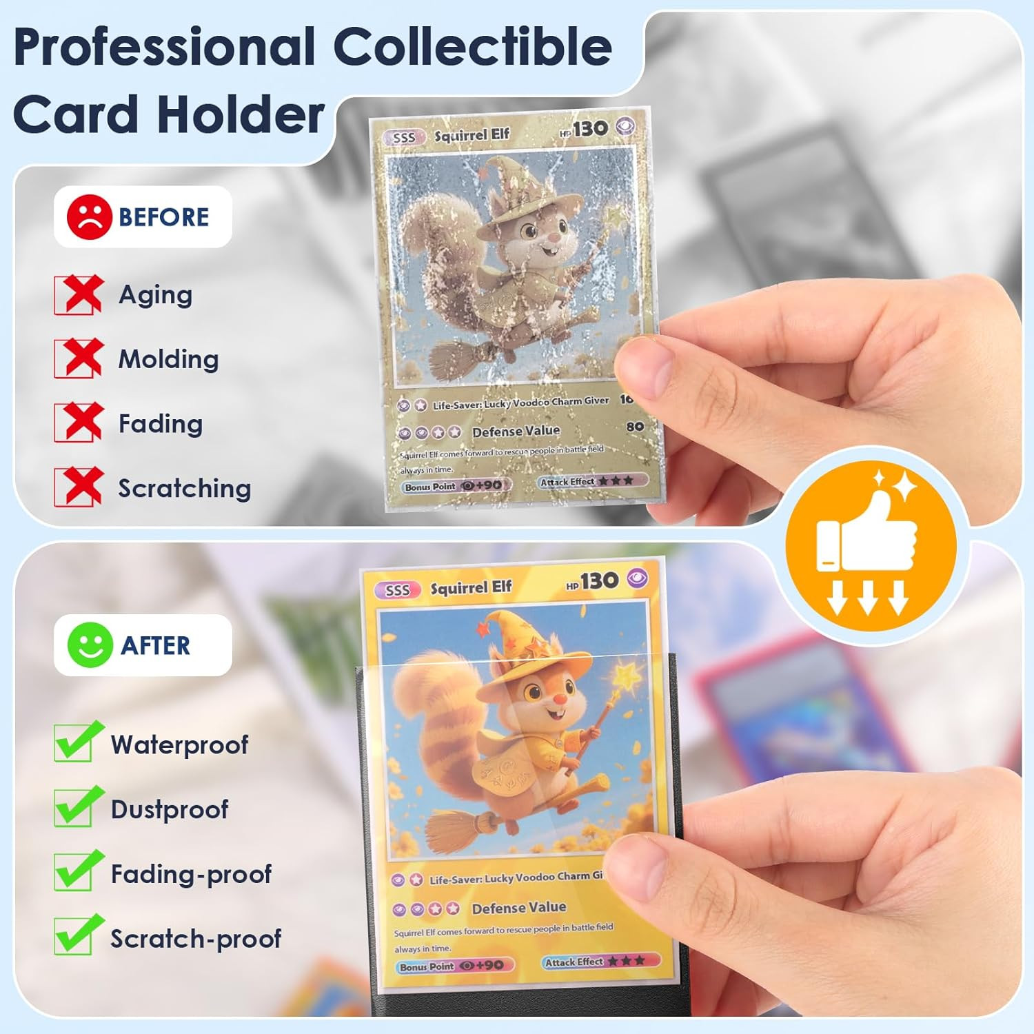 500 Pcs Black Card Sleeves Toploaders for Trading Card, Matte Card Sleeves Deck
