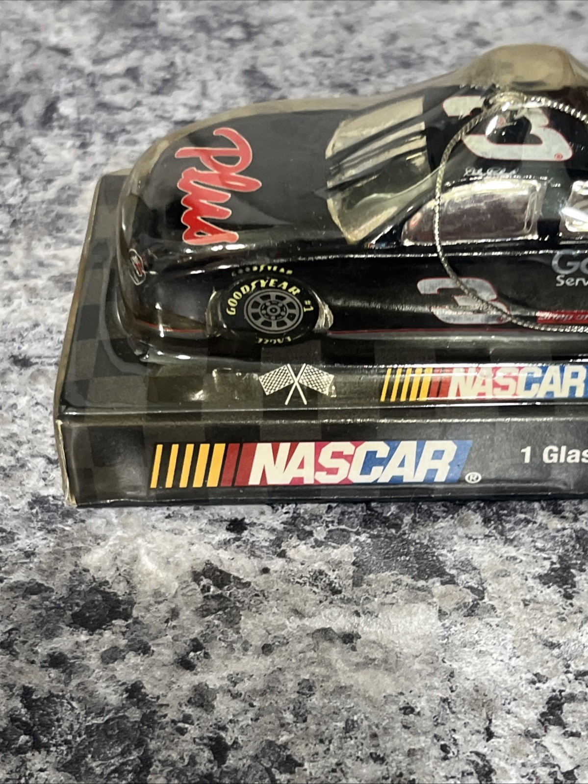 Dale Earnhardt Sr. #3 NASCAR GLASS Ornament Goodwrench 1/43 scale