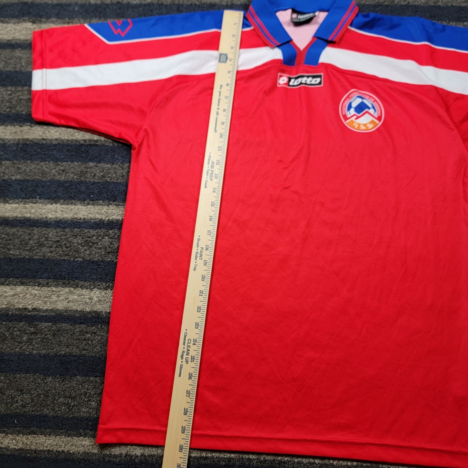 Vintage Armenia Lotto Soccer Jersey Home 2000 Size XL Authentic Made In Italy