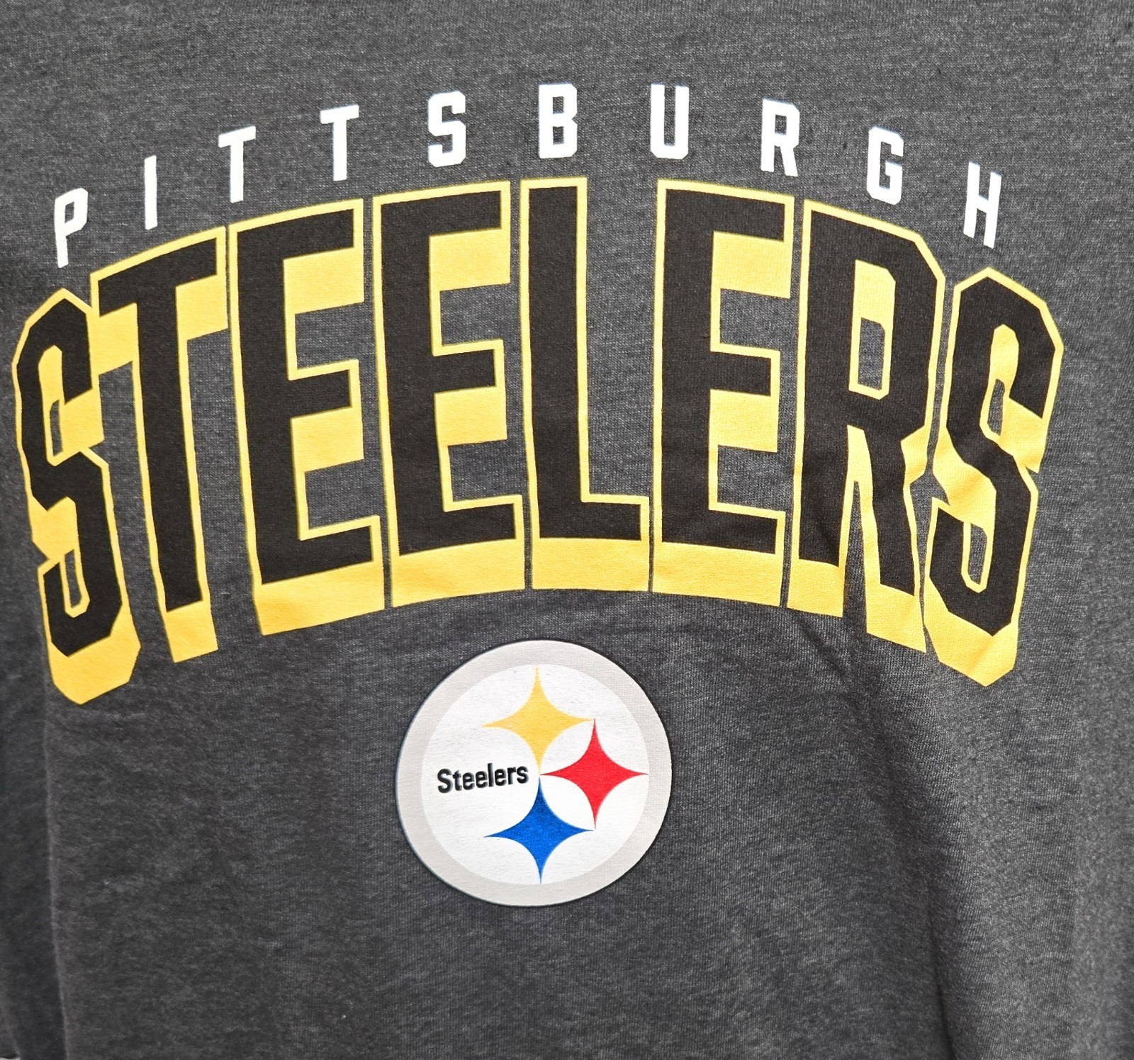 Mens Fanatics Pittsburgh Steelers NFL Big & Tall Black Football Tee T-Shirt