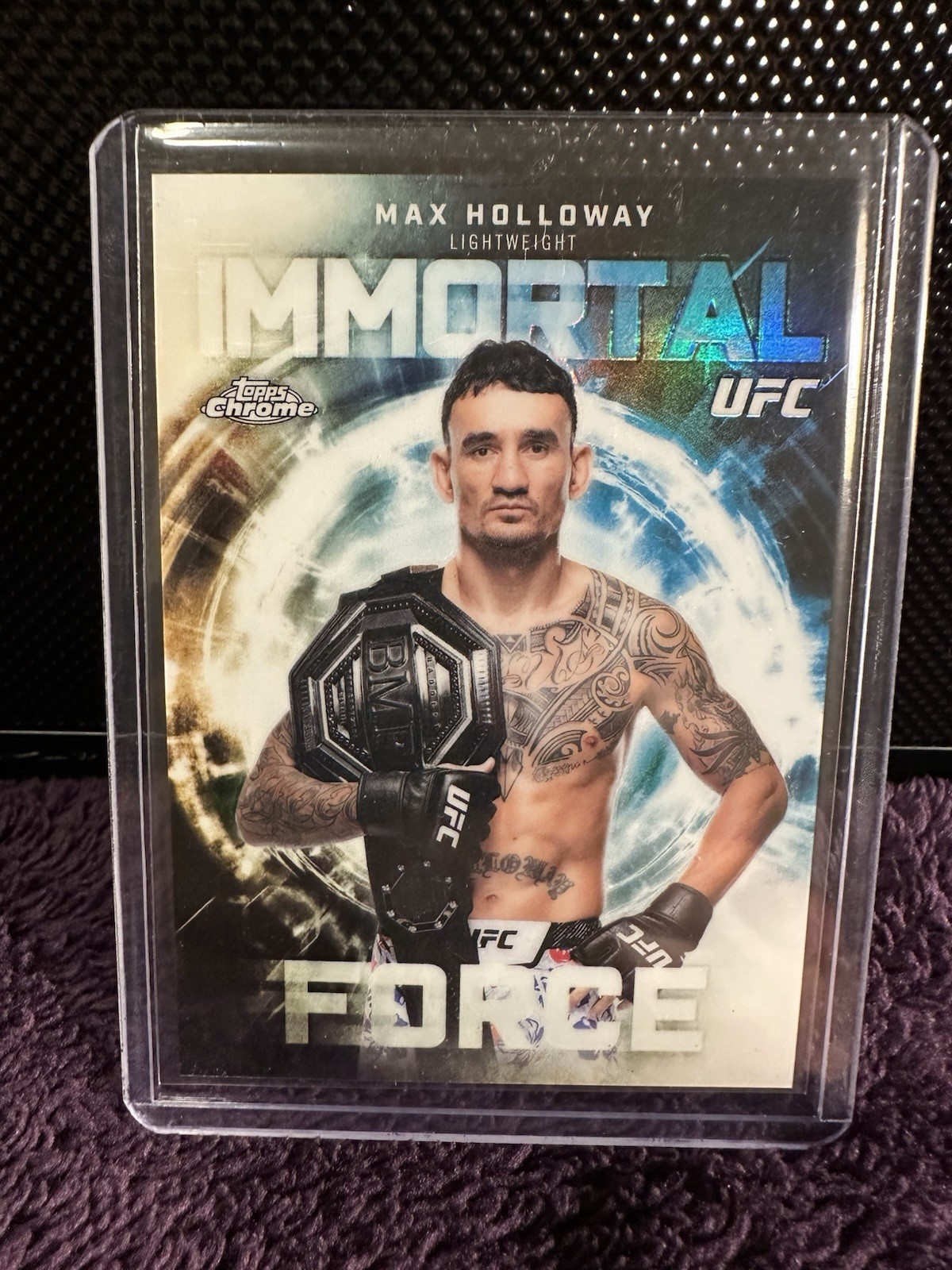 Topps 2026 Chrome UFC Immortal Force Max Holloway #IF-24 Insert MMA