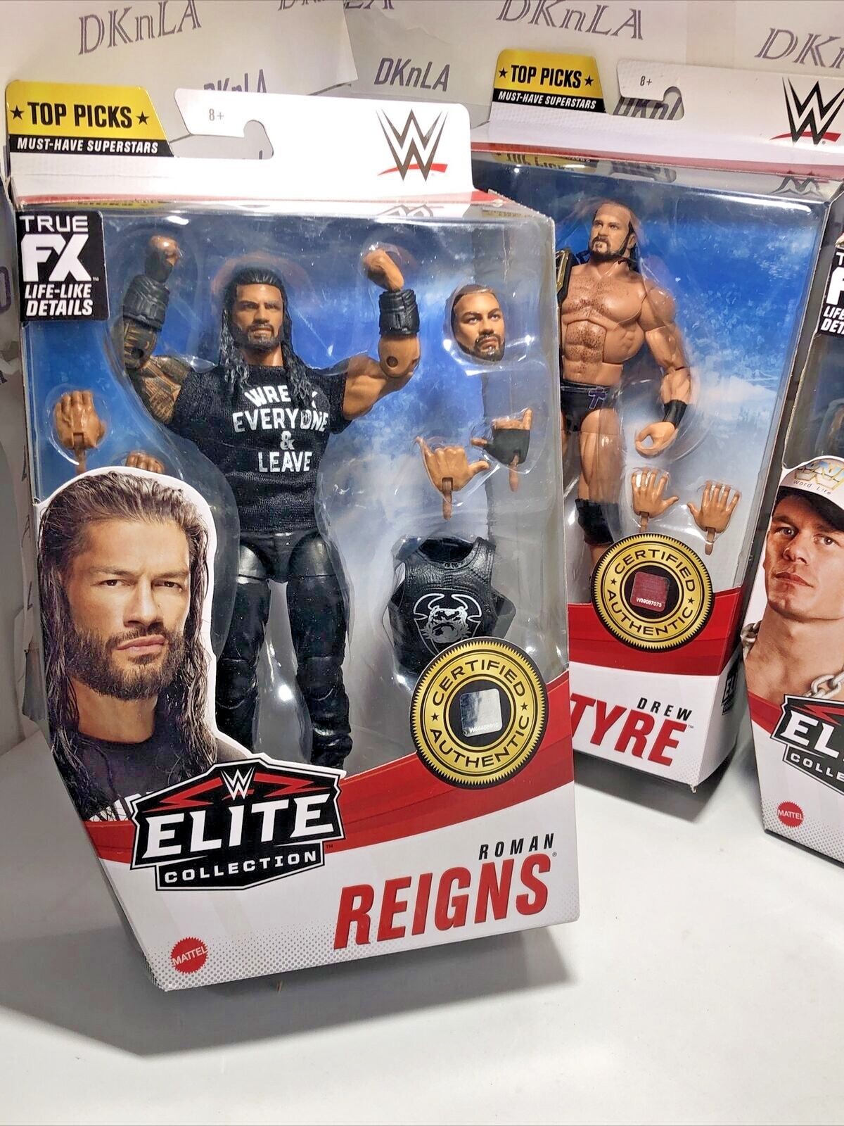 WWE Elite Collection Action Figures John Cena, Roman Reigns, Drew McIntyre, Seth