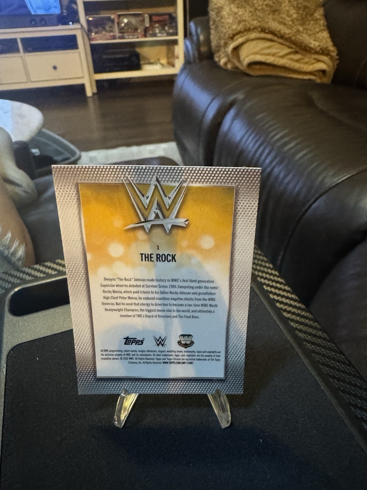 Topps Chrome WWE Sapphire 2026 THE ROCK #1