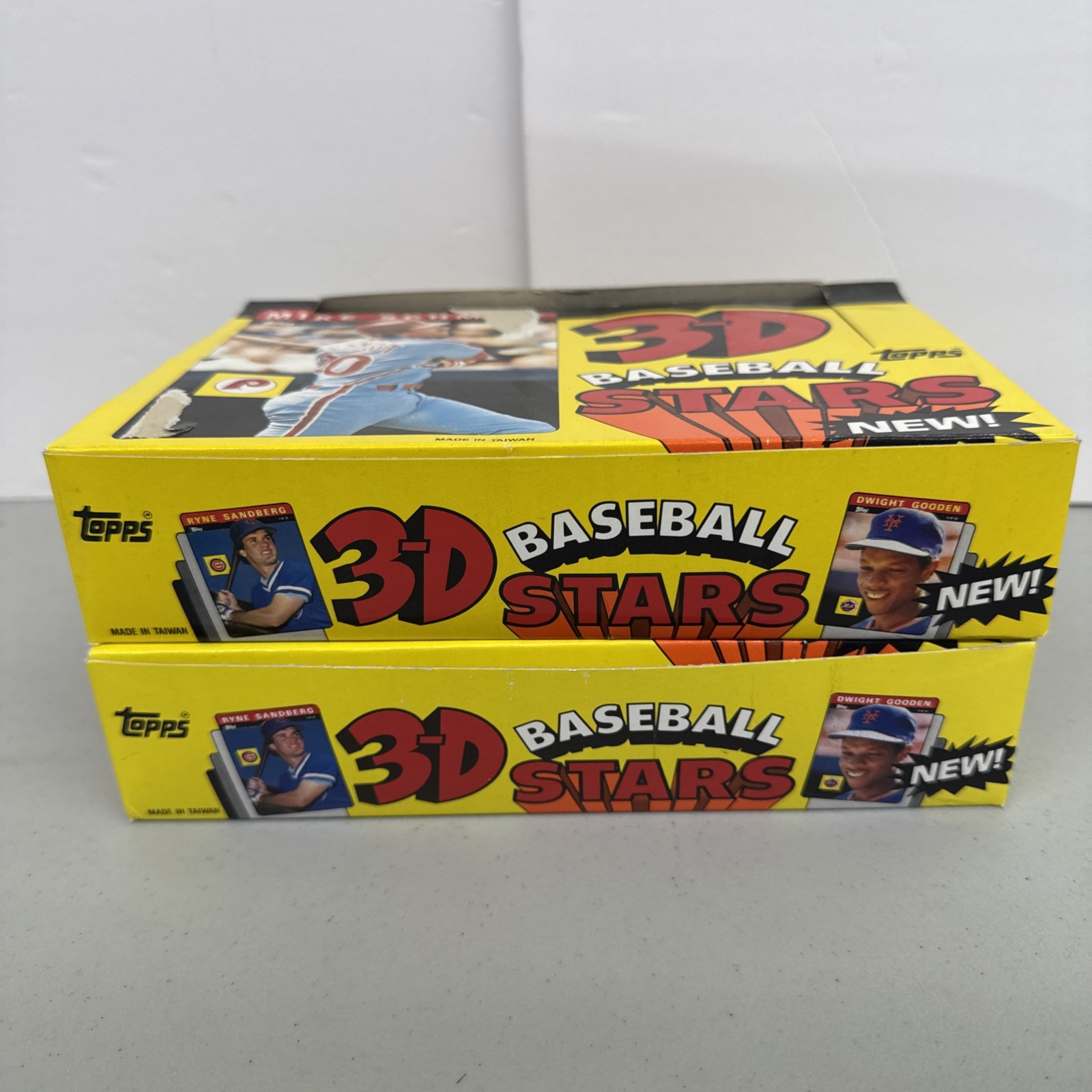 1985 Topps 3D 3-D Baseball Stars Near Complete Set W/ 2 Boxes 51 Cards Total