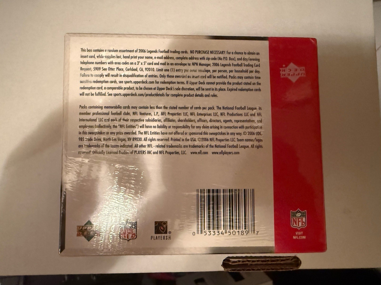 2006 Upper Deck Legends Football Factory Sealed Hobby 24 Pack Box Auto?