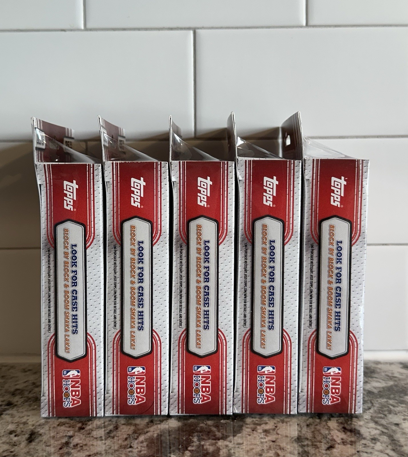 (5) 2025-26 Topps NBA Hoops Basketball Hanger Box – LOT of (5) Boxes – In Hand