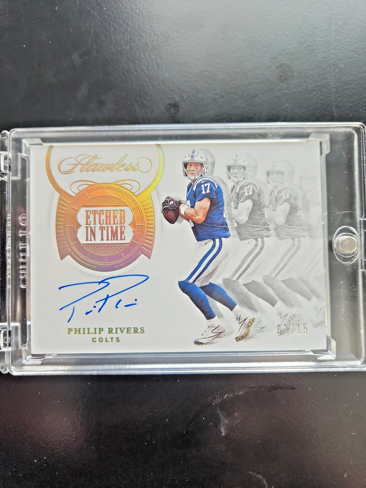 2020 Panini Flawless – Etched in Time Philip Rivers #ET-PRI 3/15 Auto