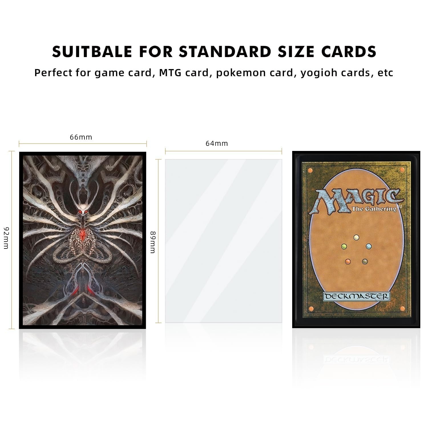 100 PCS MTG Card Sleeves with 100 PCS Perfect Fit Sleeves, Art Matte Card Sle…
