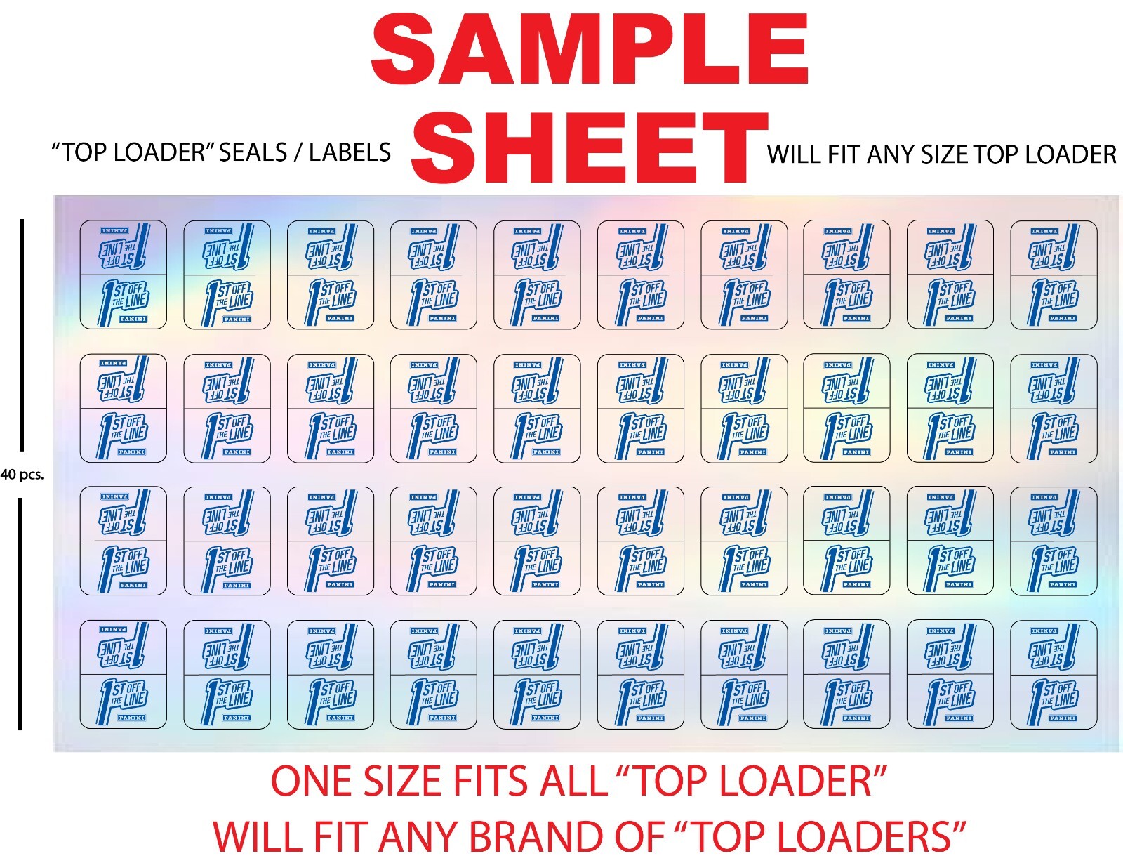 TOP LOADER STICKERS FREE PANINI FIRST OF THE LINE LABELS PANINI FOTL LABELS SEAL