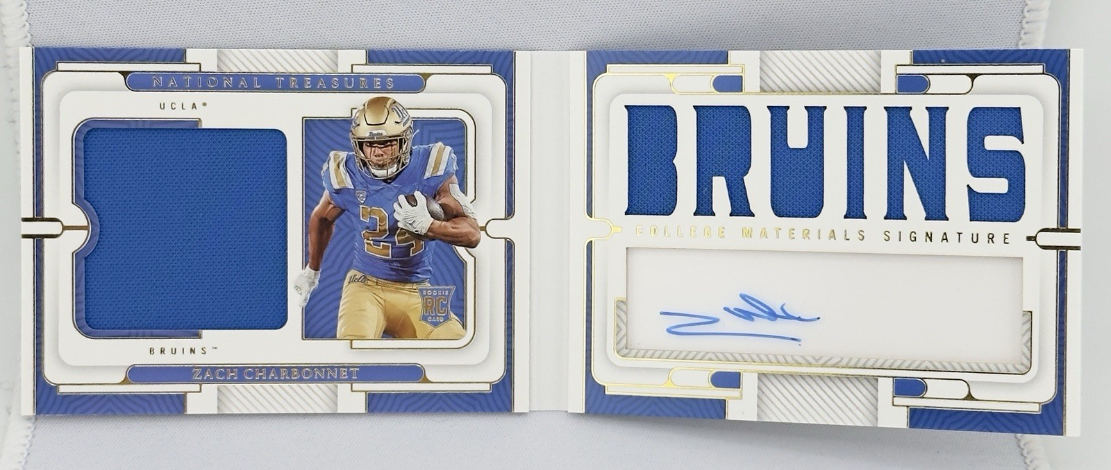 2023 National Treasures Collegiate Zach Charbonnet RPA Booklet Gold /99 UCLA