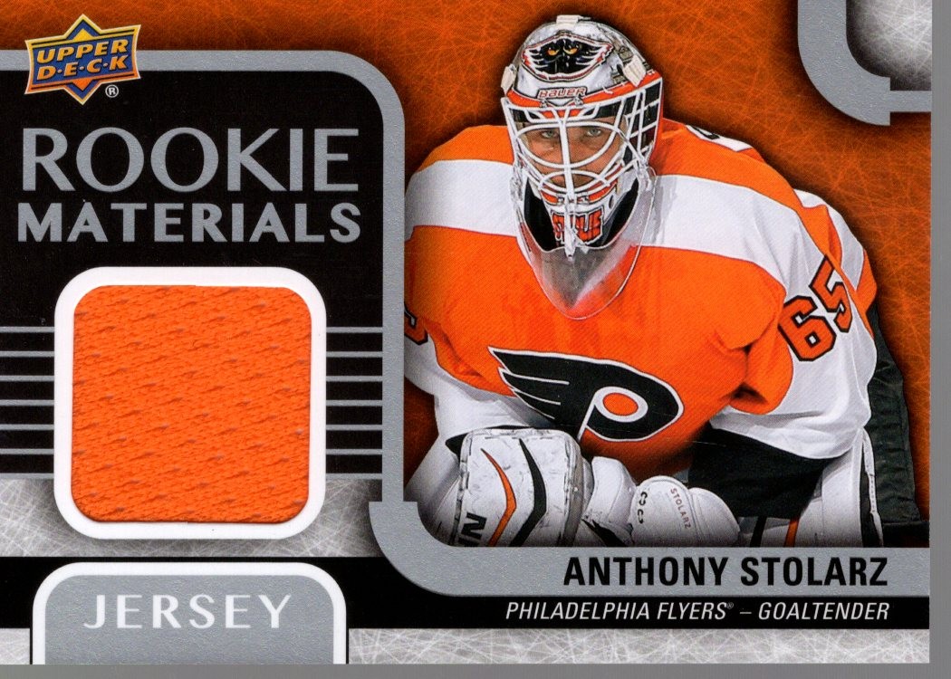 2015-16 Upper Deck Rookie Materials #RMAS Anthony Stolarz D Jersey – HKY