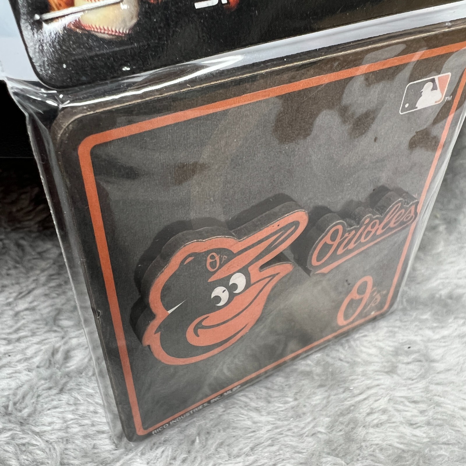 2pk Baltimore Orioles Magnet 3D Wooden Style 3×3 Collectibles MLB Official Merch