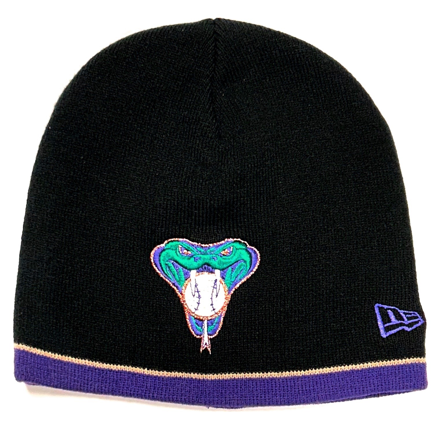 Arizona Diamondbacks MLB New Era 90s Vintage Snakehead Black Knit Hat Cap Beanie