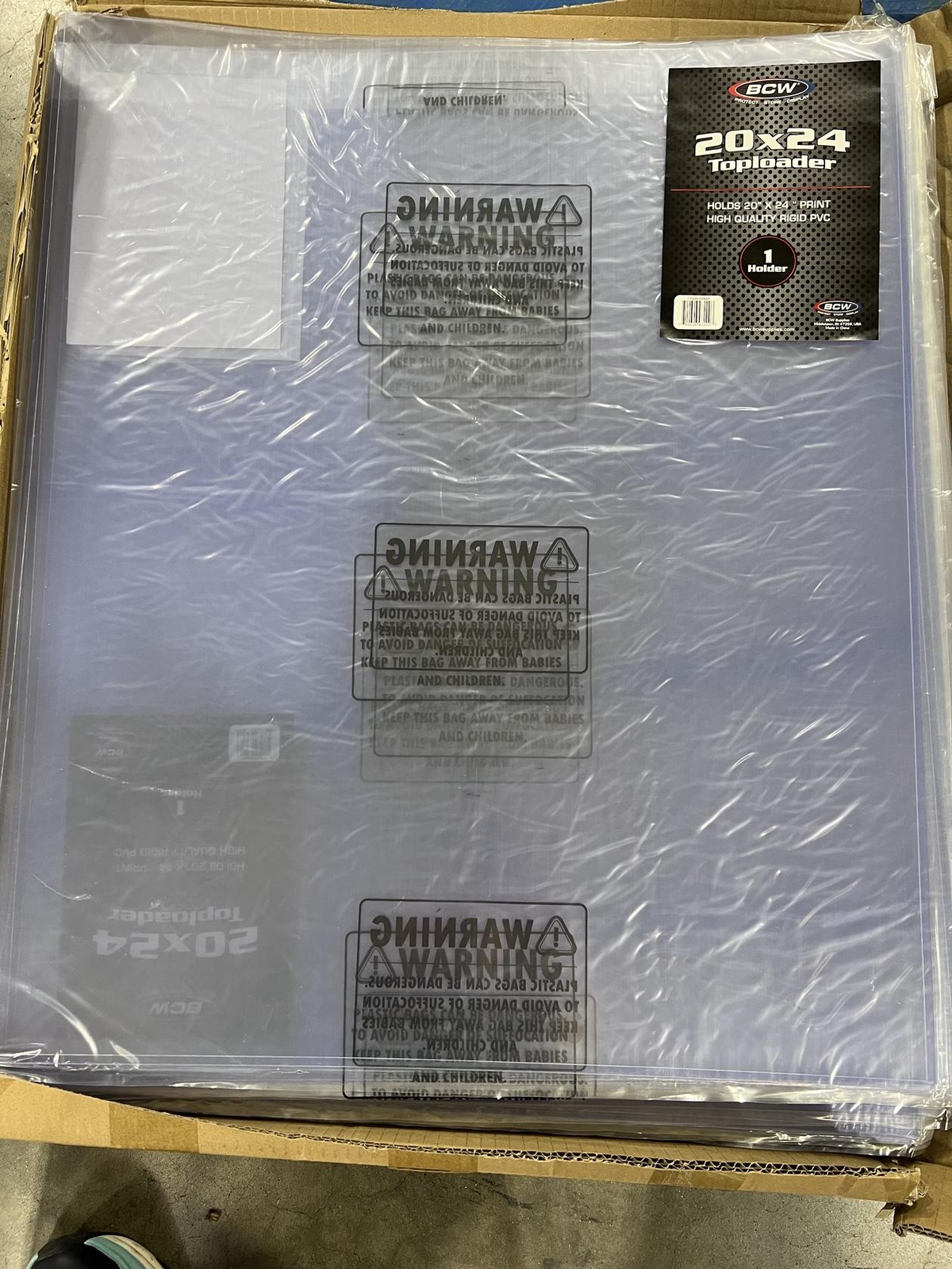 Case of 25 BCW 20×24 Topload Holders | Rigid PVC Poster Holder and Print