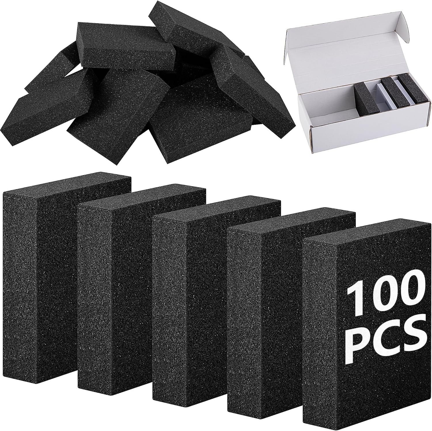 100 Pcs Card Dividers Foam- 40D High Elasticity Sponge Trading Card Dividers- Sh