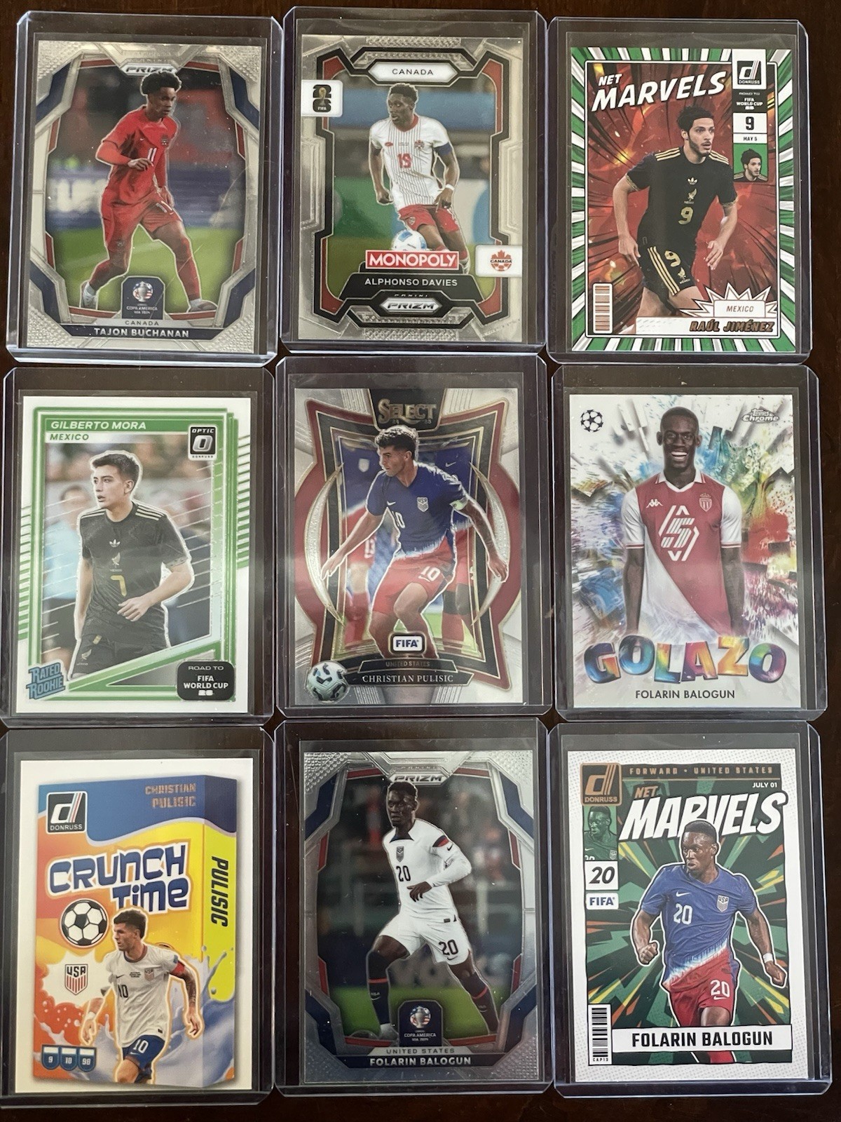 North America World Cup Stars – 9-Card Lot Pulisic/Davies/Buchanan/Balo/Marvels