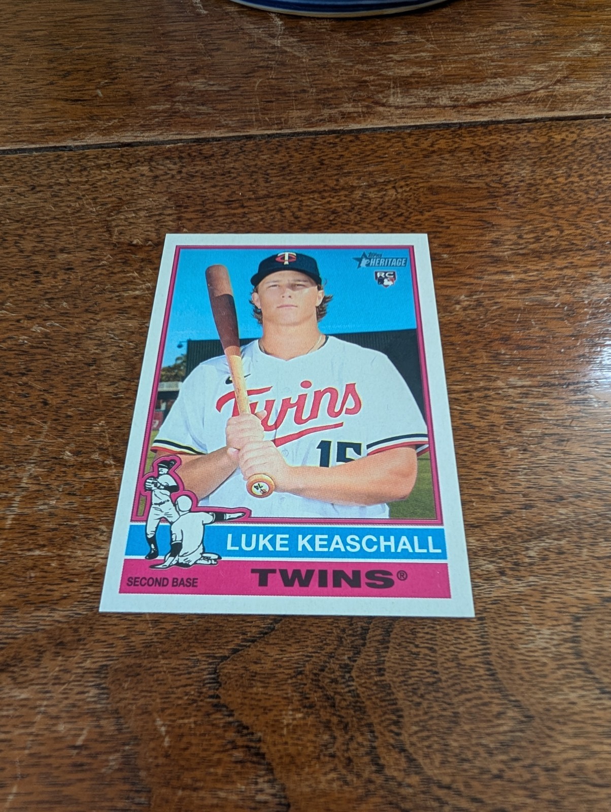 Luke Keaschall 2025 Topps Heritage High Number Cartoon Variation Rookie Card