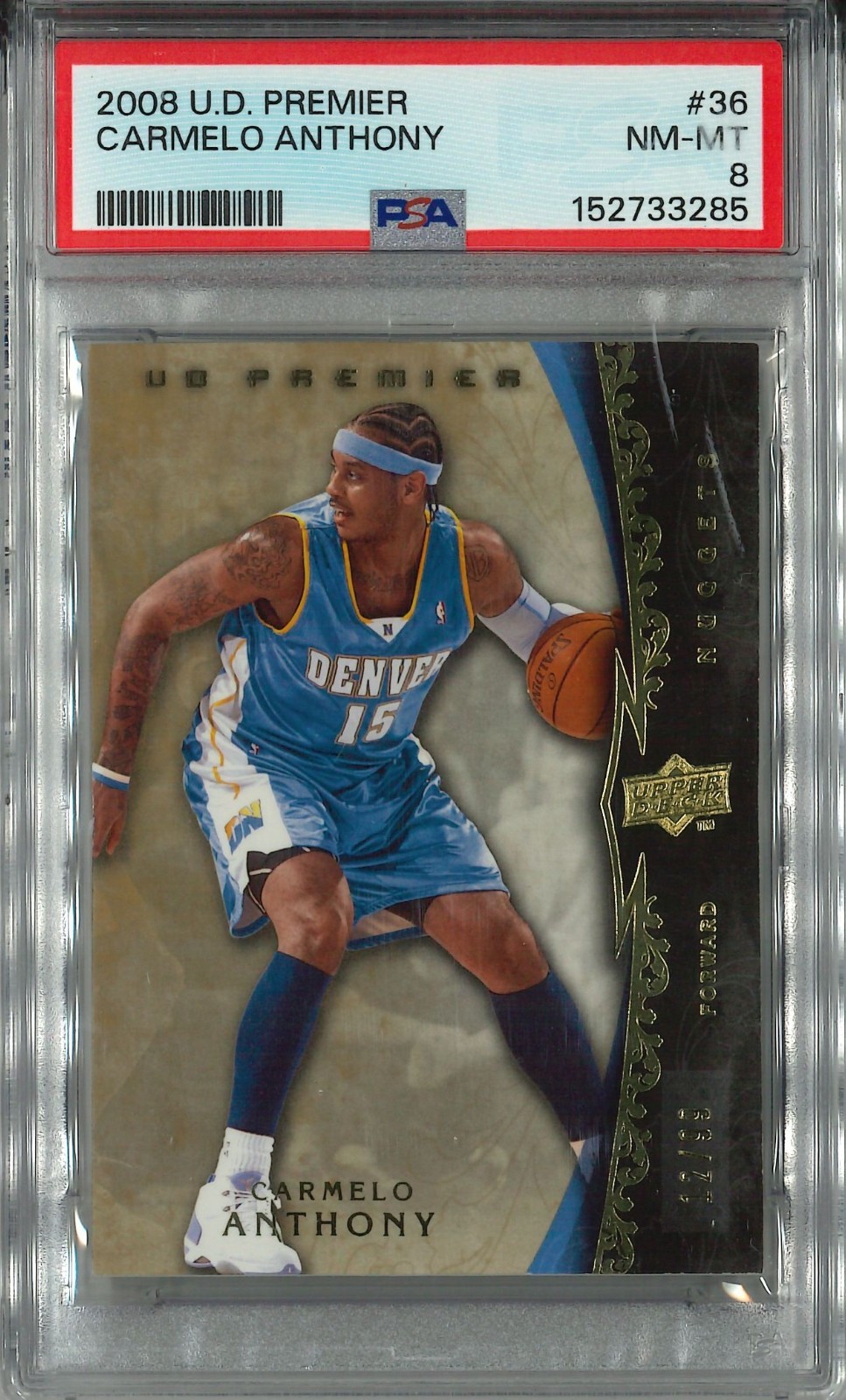 🏀2008 Upper Deck Premier Carmelo Anthony #36 /99🔥🔥