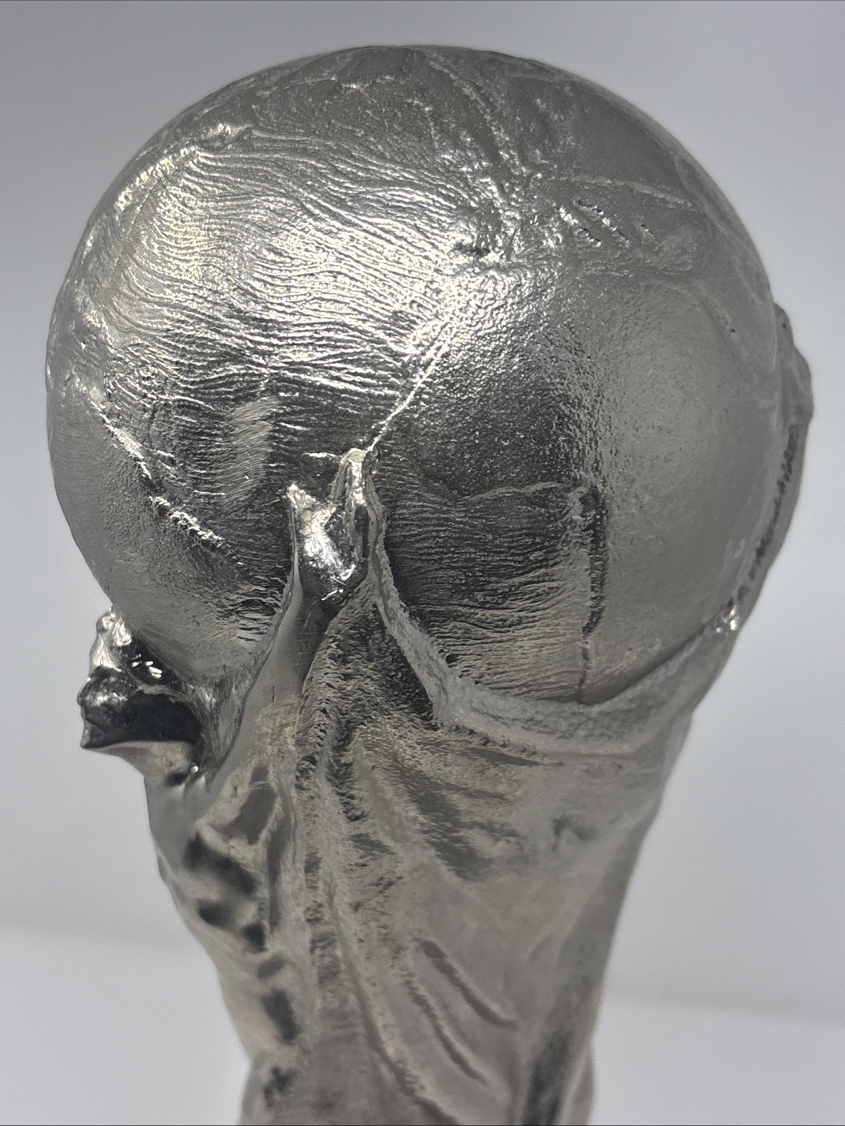 Cool Silver Tone Metal FIFA World Cup Replica Trophy On Custom Pedestal 17” High