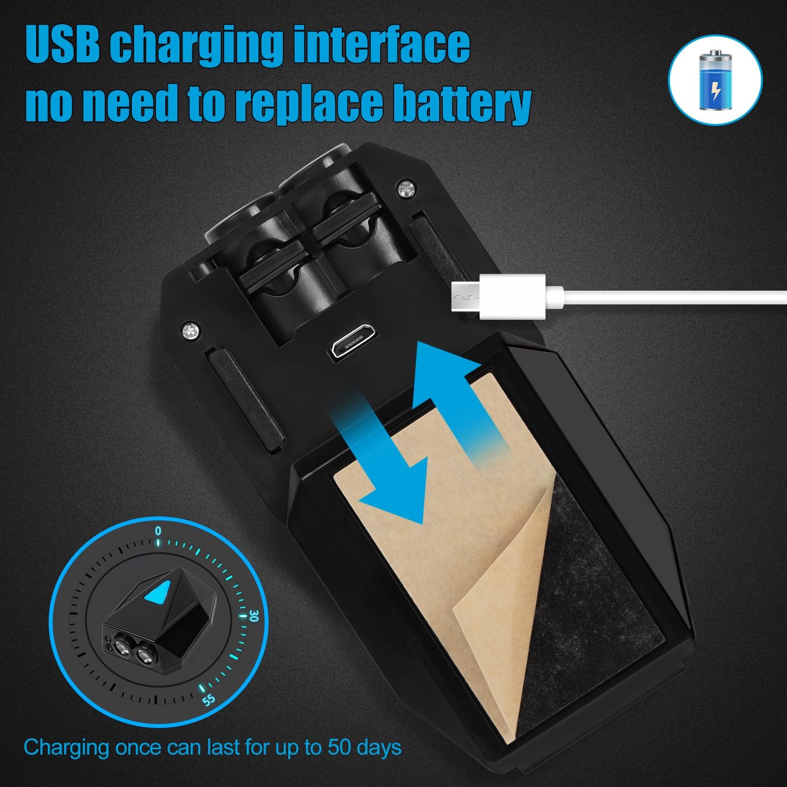 FUNGORGT 2Pcs Car Door Light – Courtesy Light Car Door Welcome Light Rechargeabl