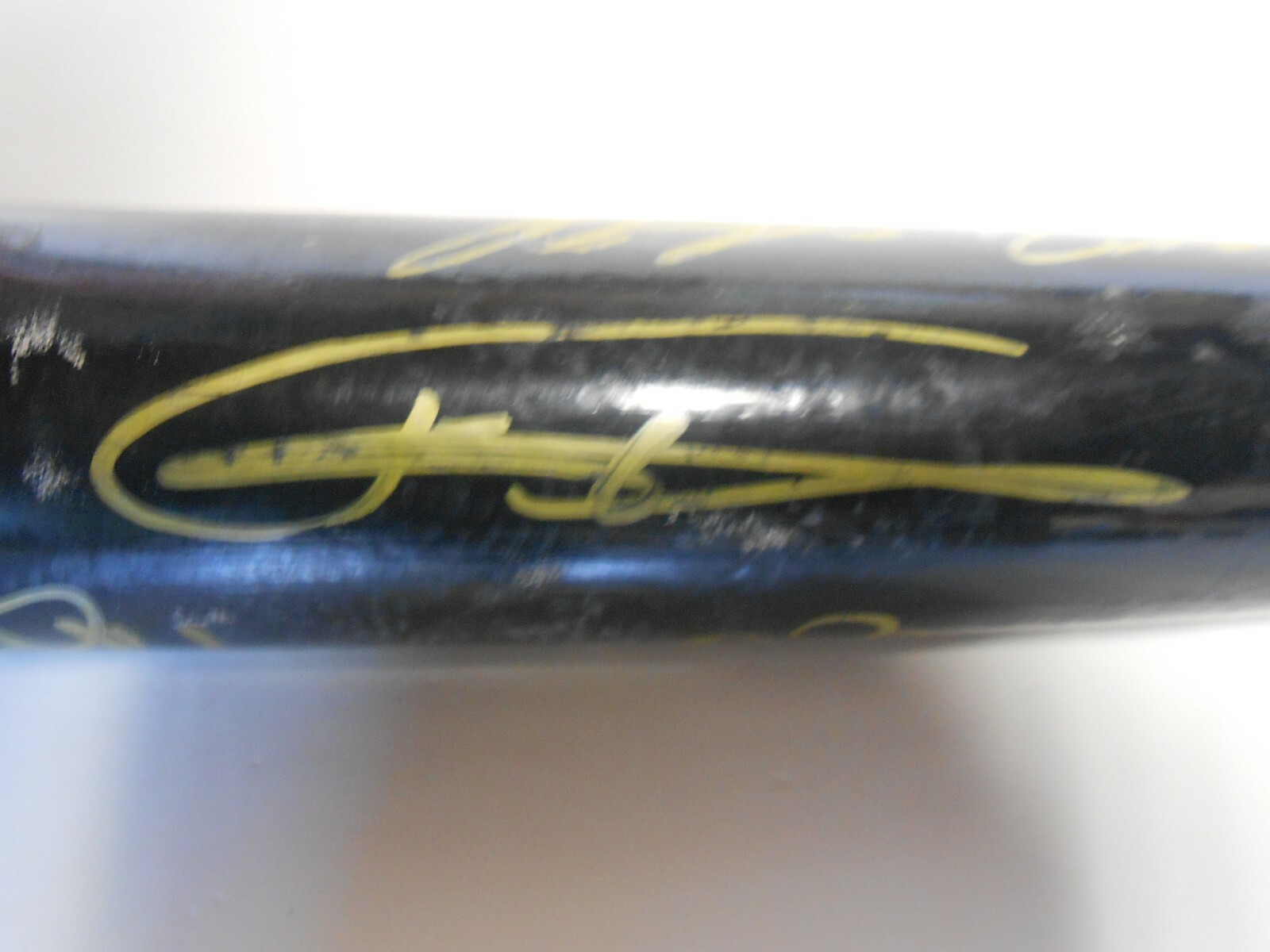 Matt Olson Marcus Semien Mike Fiers 2019 Team Signed Baseball Bat Oakland A’s
