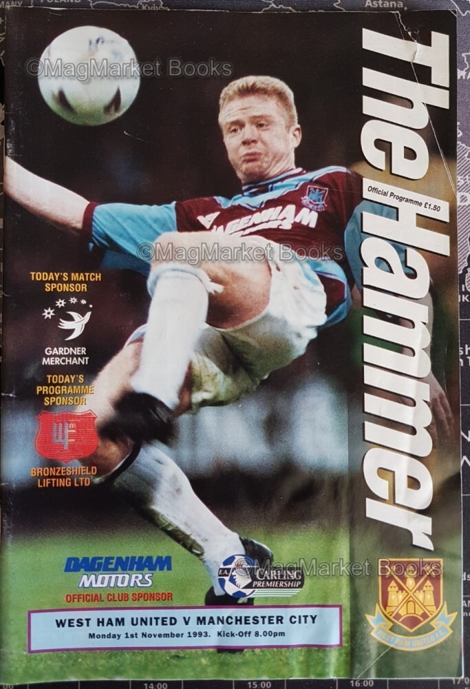 Football Programmes x 4 · West Ham United · The Hammers · Various Years