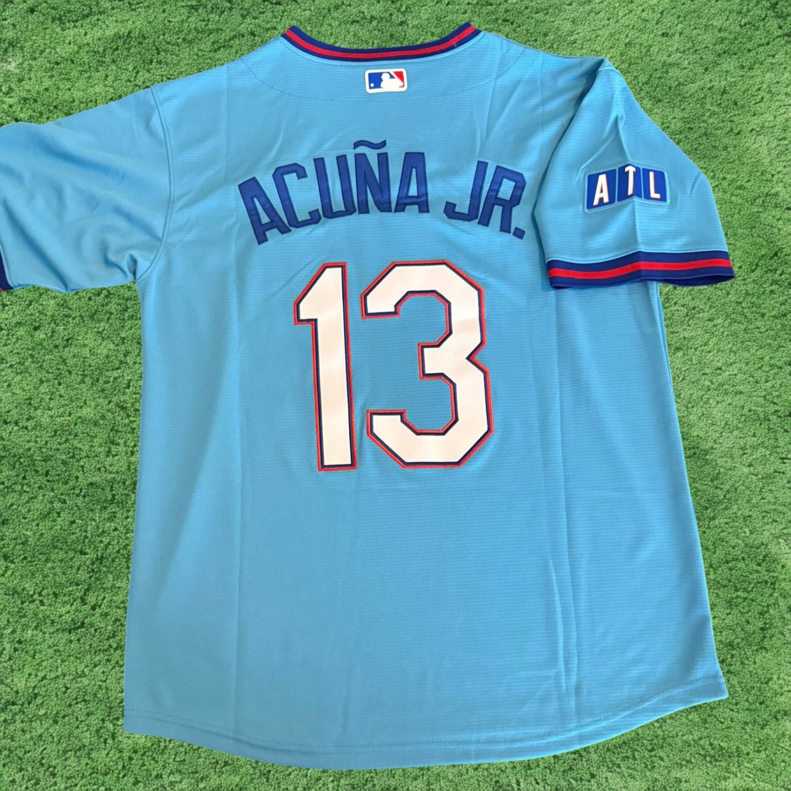 NEW Ronald Acuna Jr. / Matt Olson Jersey Atlanta Braves! SAME DAY SHIPPING!