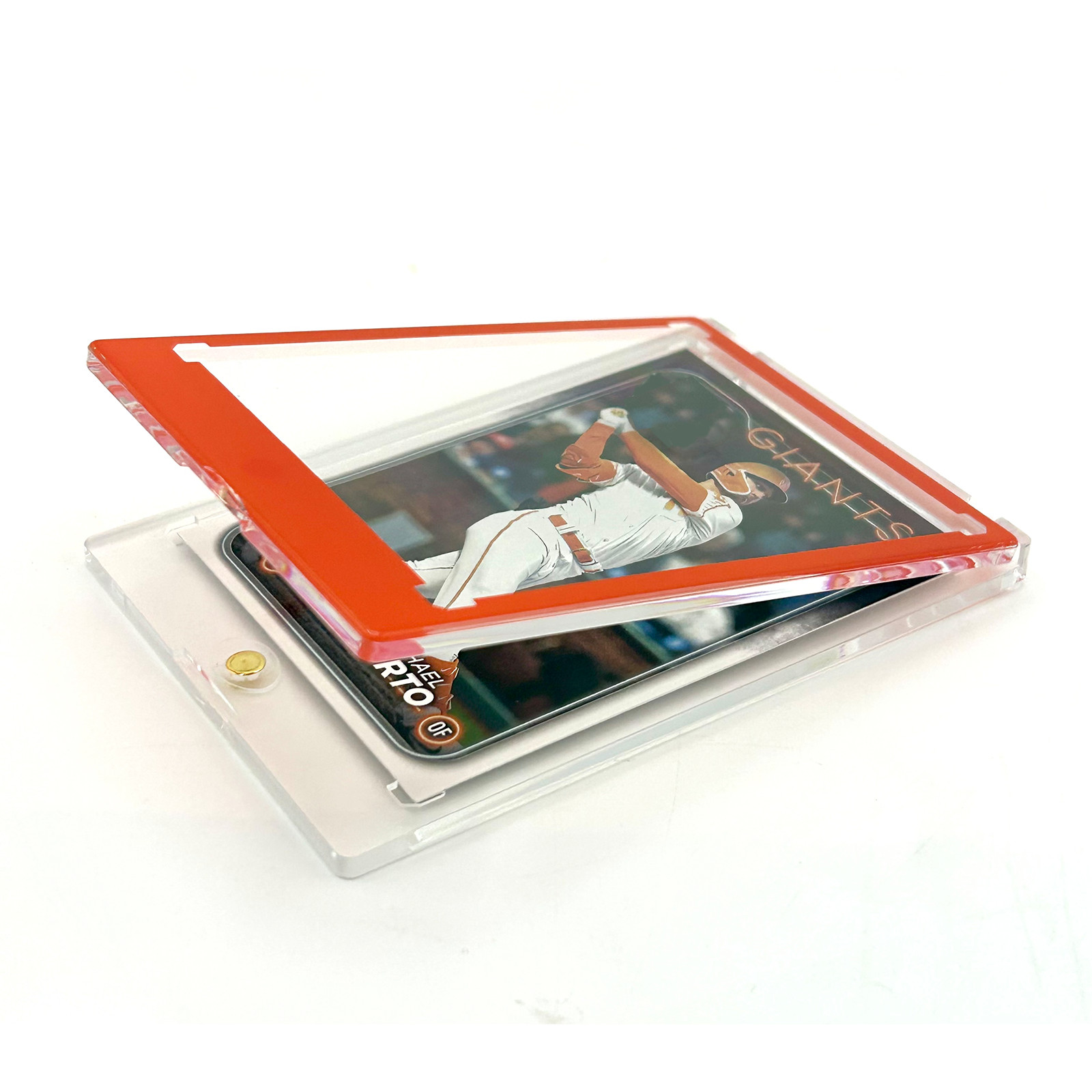 CF Magnetic Card Holder One Touch Case ORANGE BORDER – 35PT-360PT Sizes