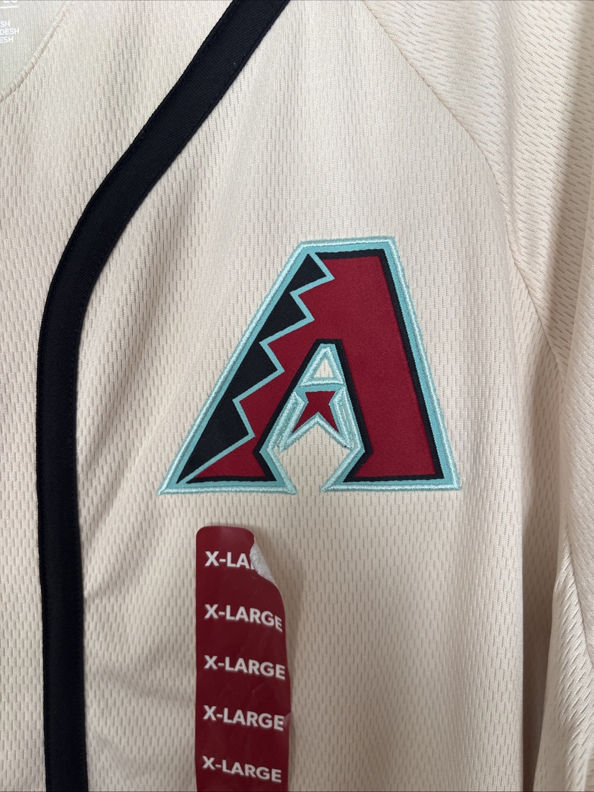 New Mens XL CSA Arizona Diamondbacks Baseball Button Down Jersey