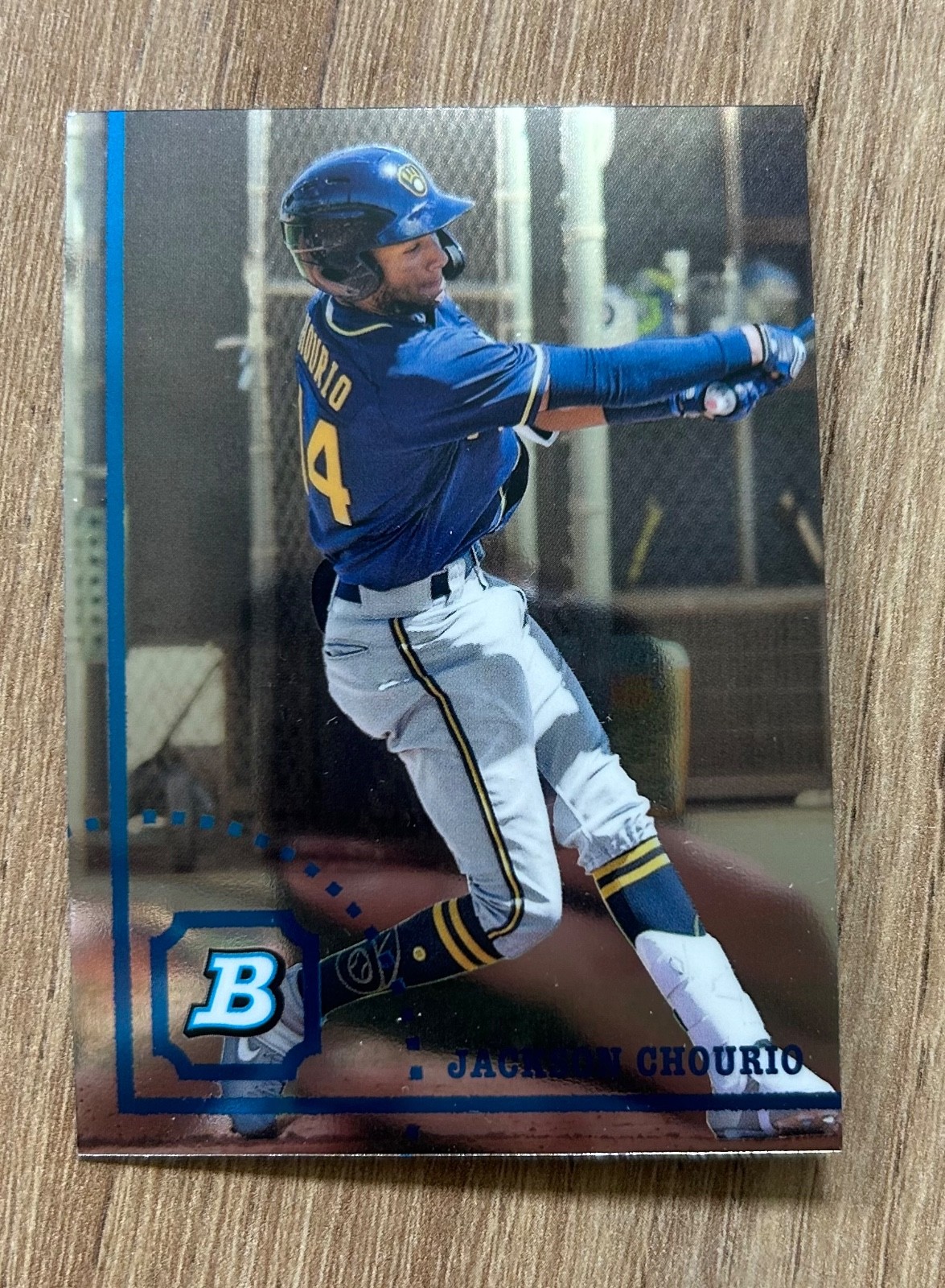 2022 Bowman Heritage #BHPC-106 Jackson Chourio Chrome Milwaukee Brewers