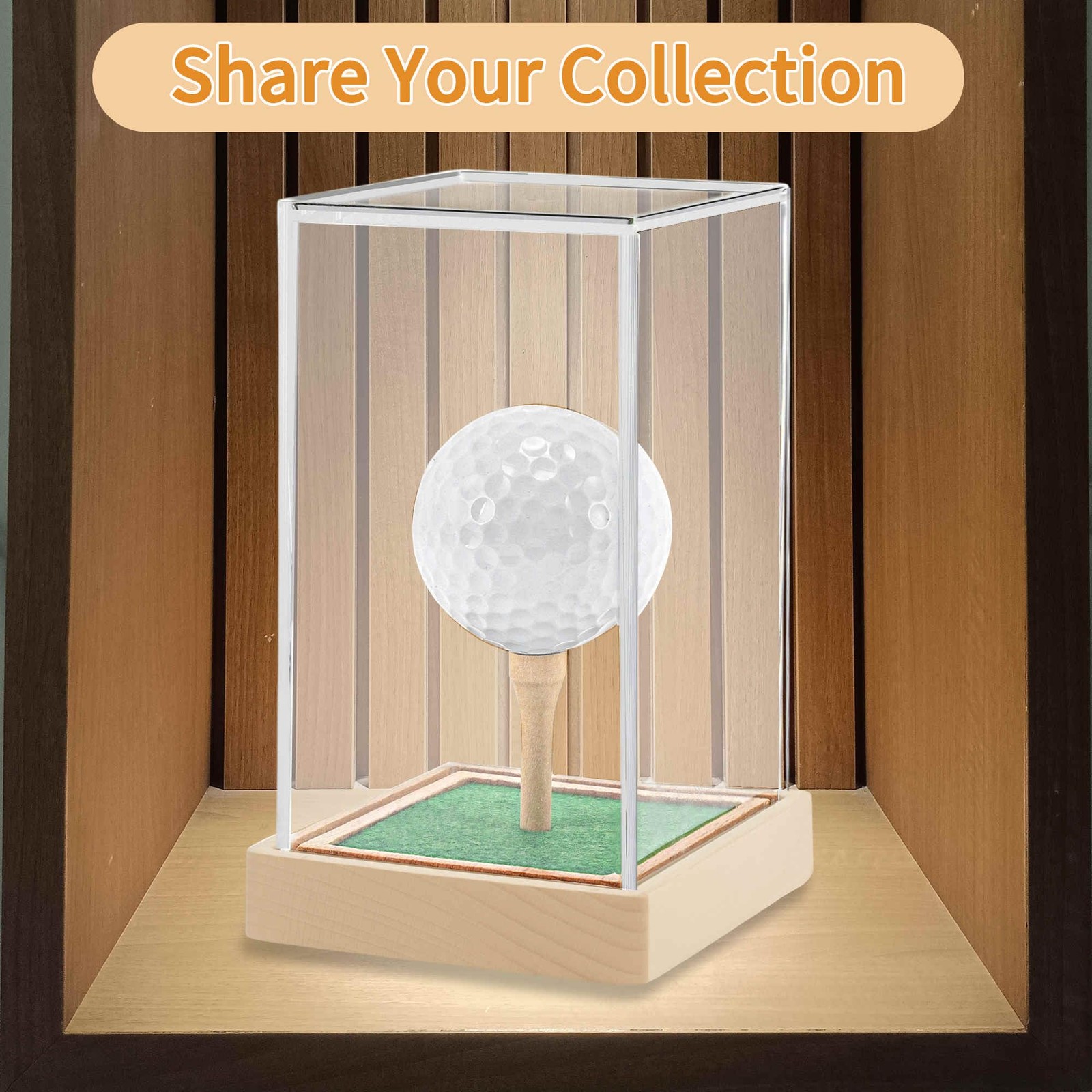 CAPASTEC Golf Ball Display Case, Elegant Hole in One Golf Ball Display Case, …