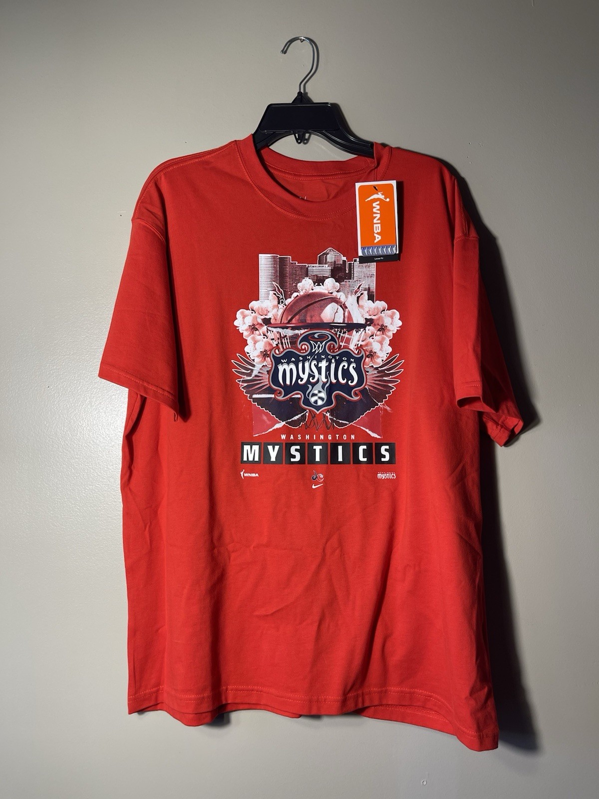 Nike Men’s Washington Mystics Red City T-Shirt Basketball WNBA Sz L