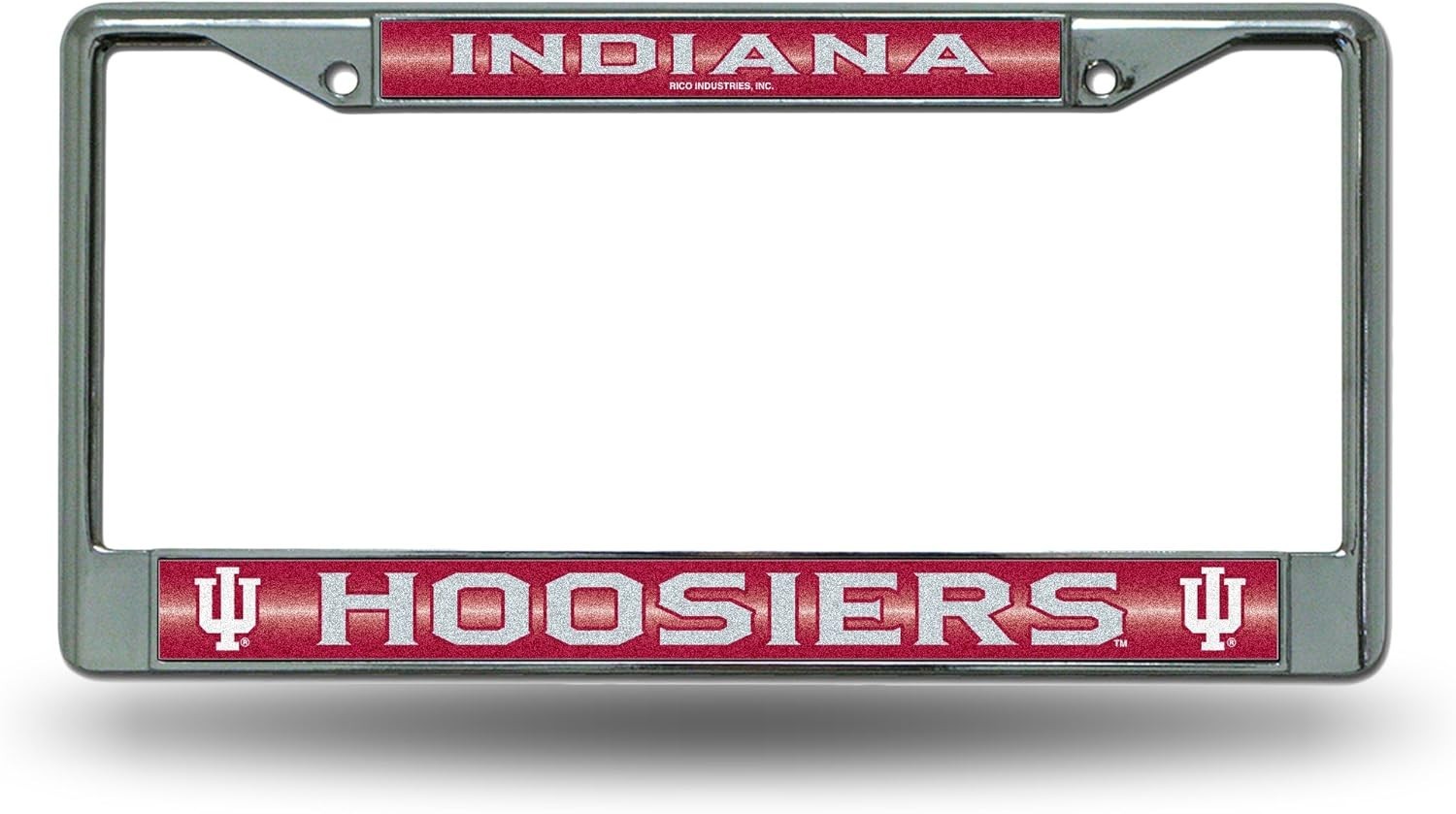Indiana Hoosiers Chrome License Plate Holder – 6″x12″ Size