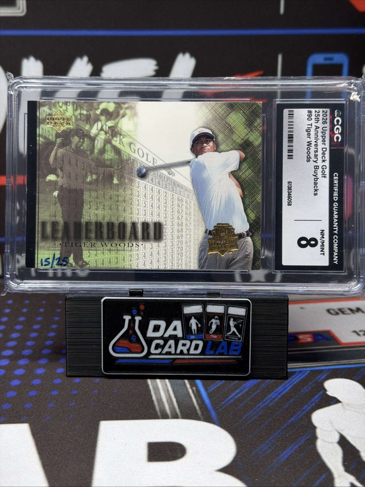 2026 SSP Tiger Woods RC/25 HAND # 2001 BUYBACK Upper Deck Leaderboard GOAT!!