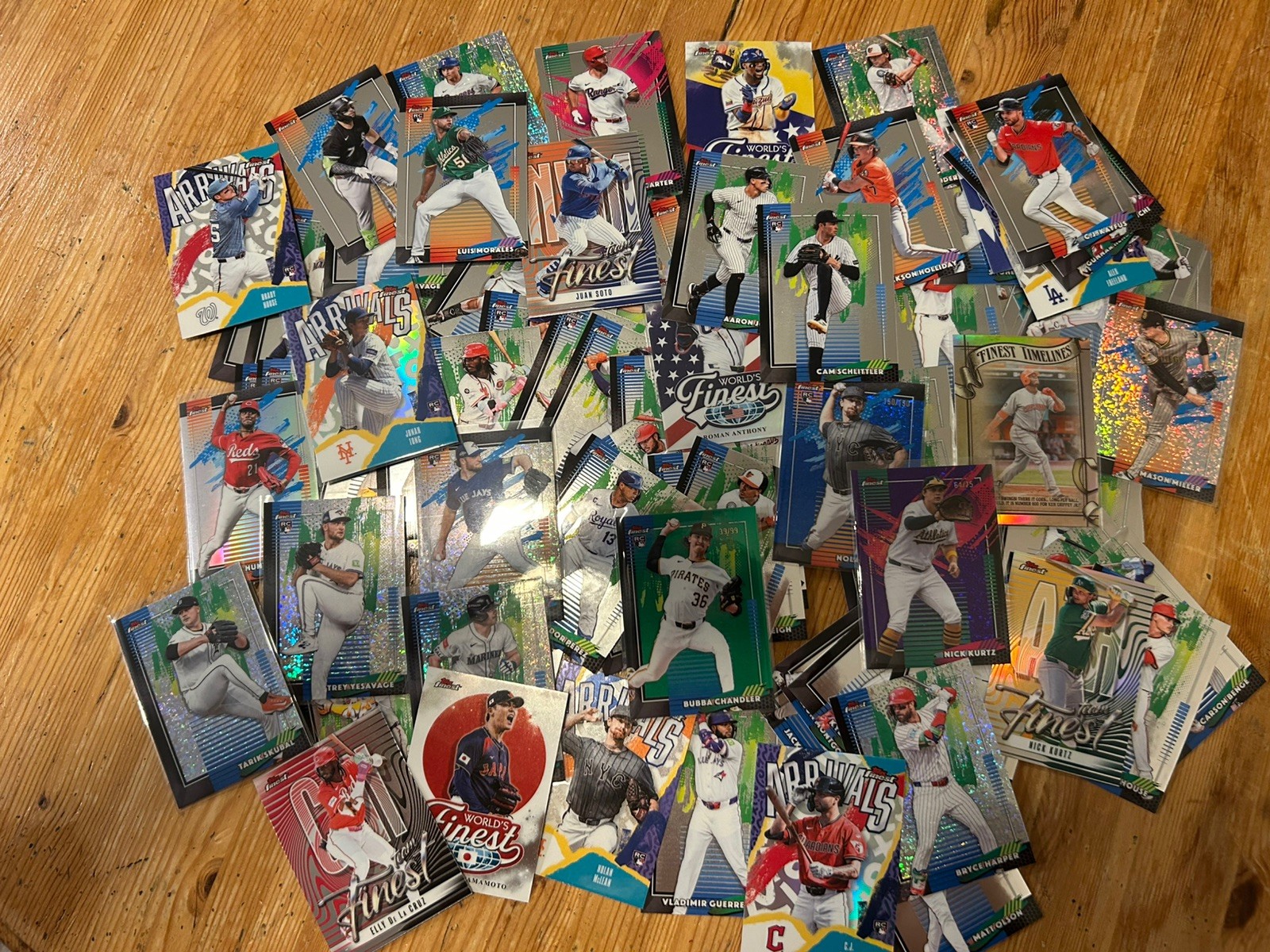 50 Card Lot – ALL 2026 Topps Baseball Sets – Topps Finest, Series 2, Bowman&More