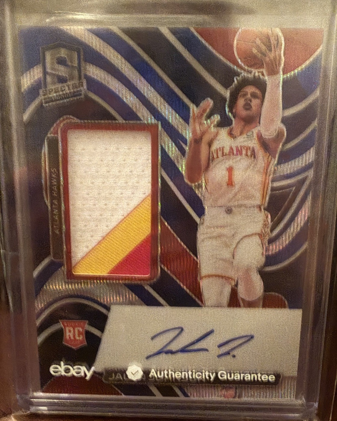 JALEN JOHNSON RC RROKIE PATCH AUTO RPA 3 Color Patch 2021 Panini Spectra 5/30