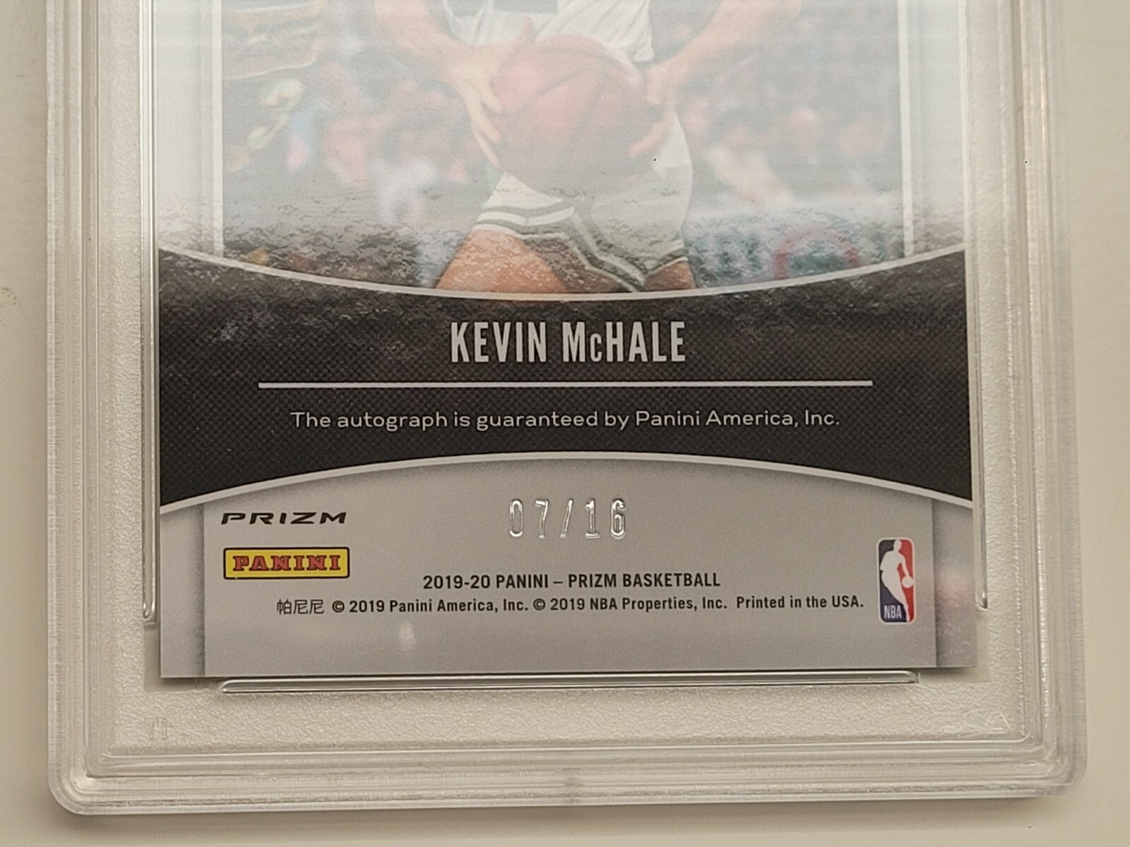2019 PANINI PRIZM PENMANSHIP KEVIN McHALE GREEN ICE PSA 9 ( 7 / 16 )