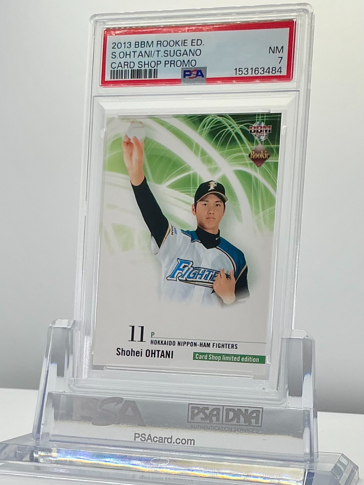 SHOHEI OHTANI 2013BBM ROOKIE EDITION CARD SHOP PROMO #PSA7!ROOKIE CARD!POP7!