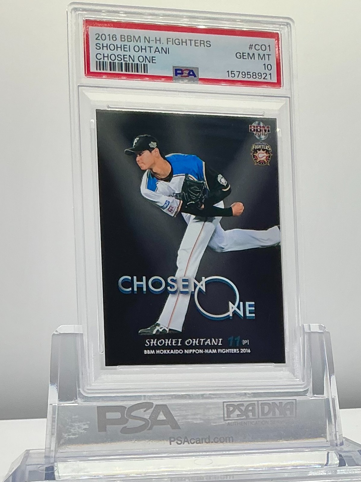 SHOHEI OHTANI 2016BBM N-H.FIGHTERS CHOSEN ONE PITCHING #CO1 PSA10!POP14!(RC)