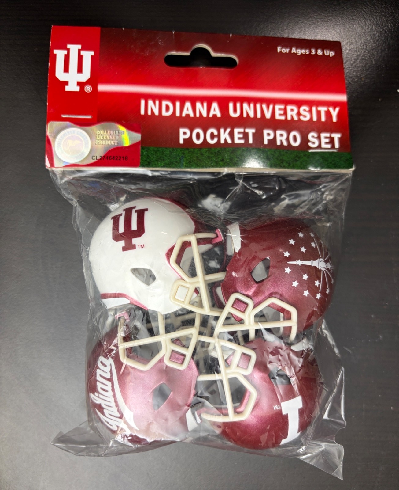 2016 INDIANA HOOSIERS Pocket Pro Set Speed Helmet Team Set of 4 by Riddell RARE