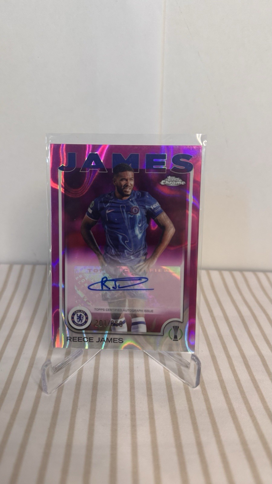 Topps Chrome 2024-25 UEFA Reece James Chelsea Chrome Autographs Auto #CA-RJ