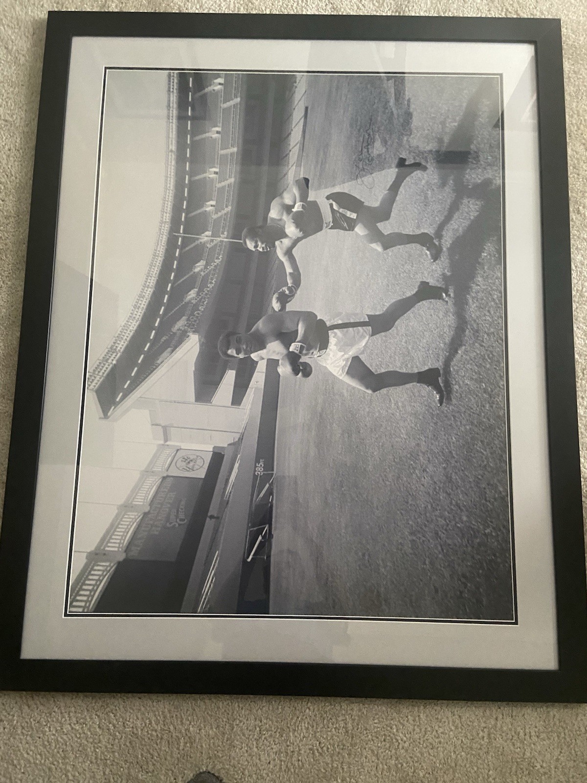 Norton and Ali Yankee Stadium 2005 Boxing Art Print COA, Ken Norton autograph.