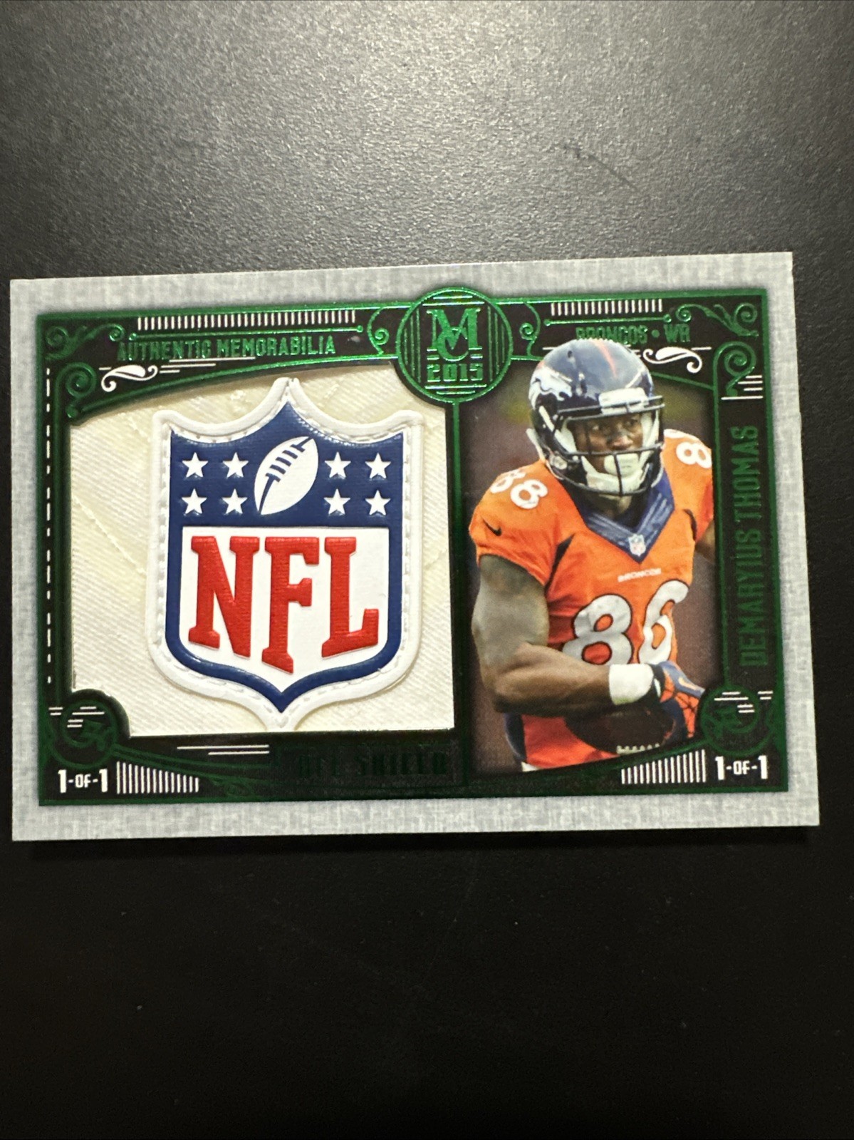 2015 Topps Museum Demaryius Thomas NFL Shield Dirty 1/1