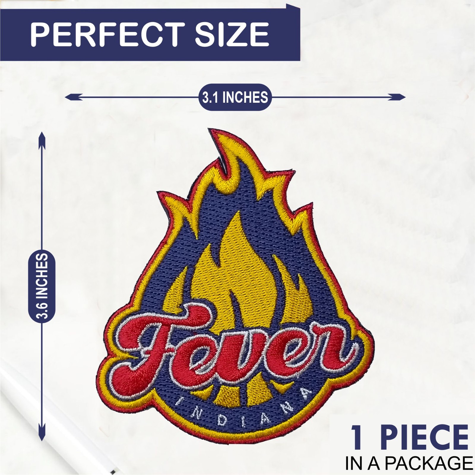 Indiana Fever WNBA Team Logo Iron On Patch – Sew Patch – Embroidered Patch