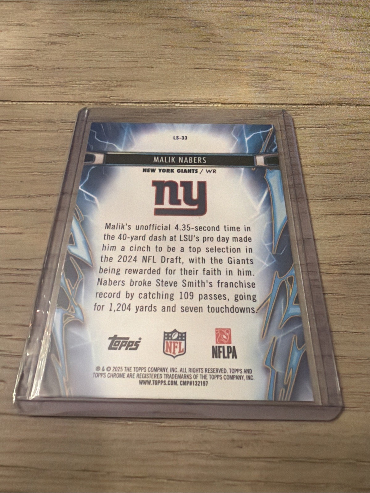 2025 Topps Cosmic Chrome Football Light Speed MALIK NABERS #LS-33
